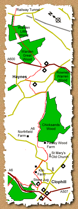 Clophill to Southill Tunnel map