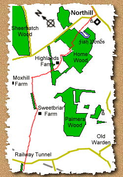 Southill Tunnel to Northill map